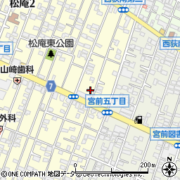 東京都杉並区松庵2丁目4-21周辺の地図
