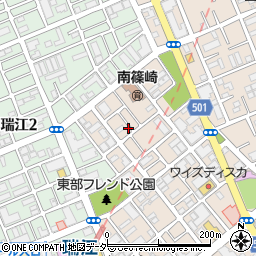 東京都江戸川区南篠崎町3丁目14-8周辺の地図