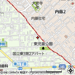 東京都国立市東3丁目1-12周辺の地図