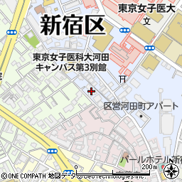 東京都新宿区河田町5周辺の地図
