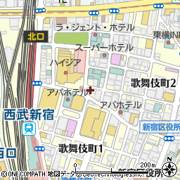 ラーメン二郎 新宿歌舞伎町店周辺の地図