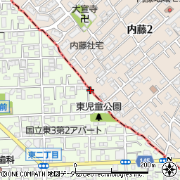 東京都国立市東3丁目1-9周辺の地図