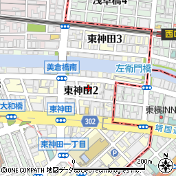 東京都千代田区東神田2丁目周辺の地図