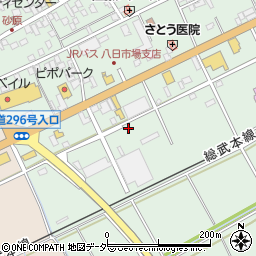 千葉県匝瑳市八日市場イ711-1周辺の地図
