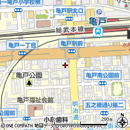 みずほ銀行亀戸支店 ＡＴＭ周辺の地図