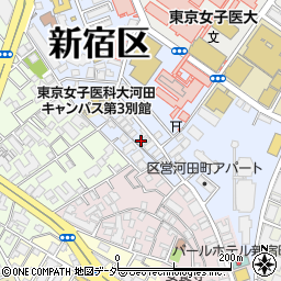 東京都新宿区河田町6周辺の地図