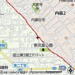 東京都国立市東3丁目1-10周辺の地図