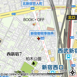 セブンイレブン新宿都税事務所前店周辺の地図