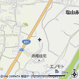 山梨県甲州市塩山赤尾1130周辺の地図