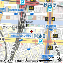 岡昌裏地ボタン店周辺の地図