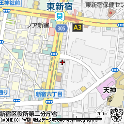 株式会社大家商店アクア新宿ＳＳ周辺の地図