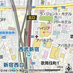 世界の山ちゃん 西武新宿店周辺の地図