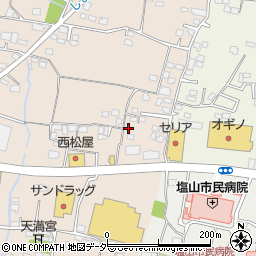 山梨県甲州市塩山下塩後874周辺の地図