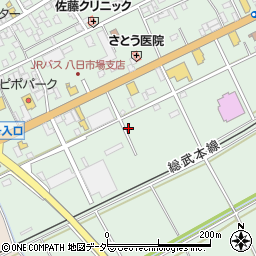 千葉県匝瑳市八日市場イ659-1周辺の地図