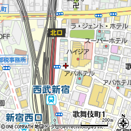 台南担仔麺 新宿本店周辺の地図