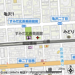 墨田区　緑町テニスコート周辺の地図