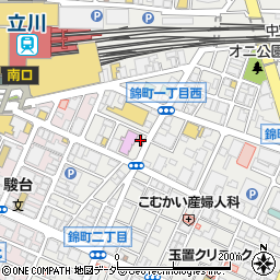 珍屋立川２号店周辺の地図