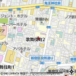 黒５　新宿店周辺の地図