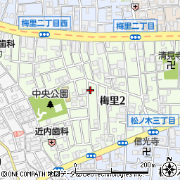 東京都杉並区梅里2丁目周辺の地図