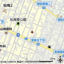 東京都杉並区松庵2丁目4周辺の地図