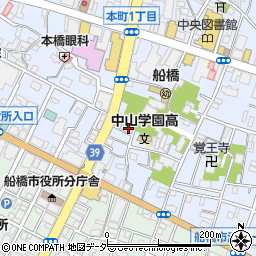 モスバーガー船橋本町店周辺の地図