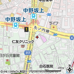 中野坂上郵便局周辺の地図