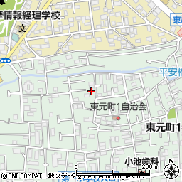 東京都国分寺市東元町1丁目36-17周辺の地図