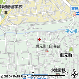 東京都国分寺市東元町1丁目28-11周辺の地図