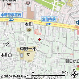 東京都中野区本町3丁目27周辺の地図