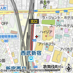 バームーンウォーク 200yen bar moon walk 西武新宿駅前店周辺の地図