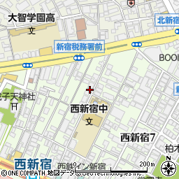 コインパーク西新宿８丁目第４駐車場周辺の地図
