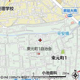 東京都国分寺市東元町1丁目28-21周辺の地図