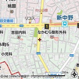 中野通パーキングメーター６周辺の地図