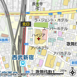 上州屋新宿店周辺の地図