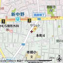 キャンドゥ中野鍋横店周辺の地図
