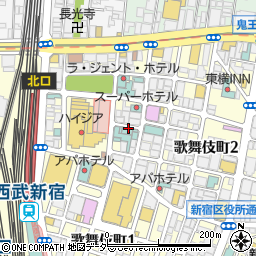 新宿 肉バル ポップラス周辺の地図