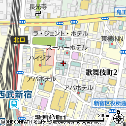 新宿 肉バル ポップラス周辺の地図