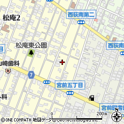 東京都杉並区松庵2丁目4-17周辺の地図