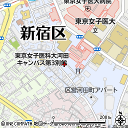 東京都新宿区河田町7周辺の地図
