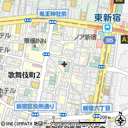 新宿グランベルホテル周辺の地図