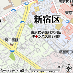 クオリア新宿余丁町周辺の地図