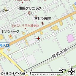 千葉県匝瑳市八日市場イ435周辺の地図