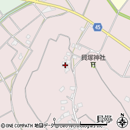 千葉県匝瑳市貝塚527周辺の地図