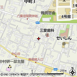 東京都小金井市中町周辺の地図
