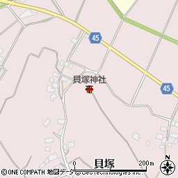 貝塚神社周辺の地図