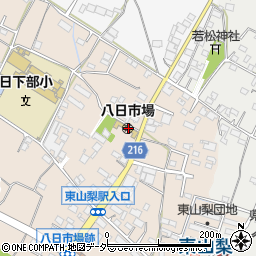 八日市場周辺の地図