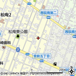 東京都杉並区松庵2丁目4-13周辺の地図