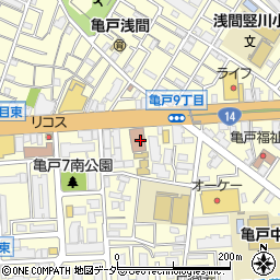 江東区　亀戸第三児童館周辺の地図