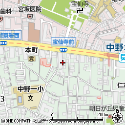 東京都中野区本町2丁目54周辺の地図