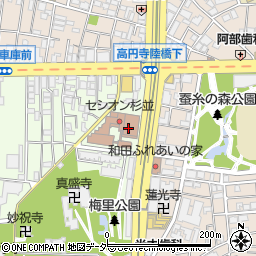 杉並区高円寺区民事務所周辺の地図